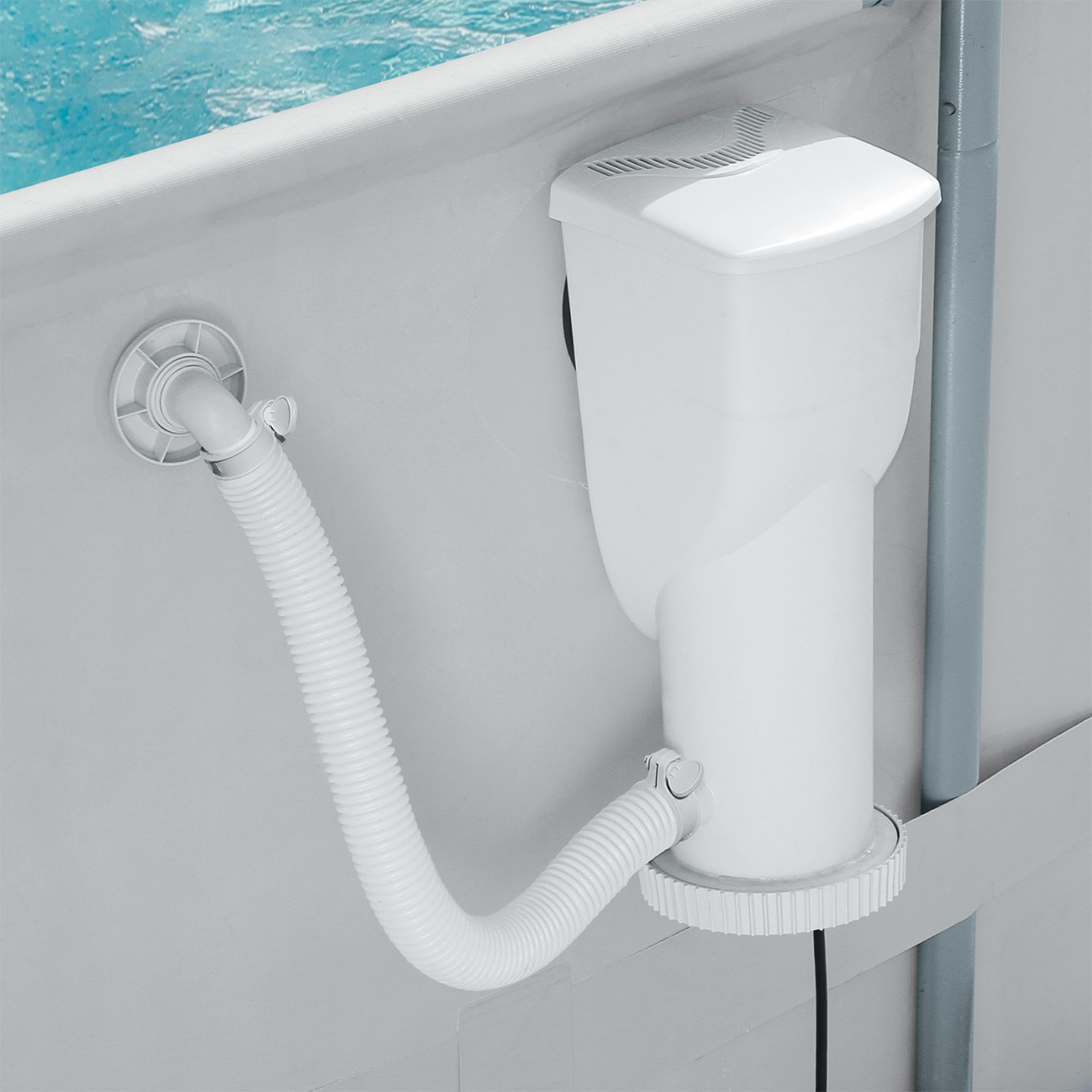 Summer Waves SkimmerPlus SFX1500 - Pompa Filtro Per Piscina Con Motore X1500, Portata 500 L/h, Kit Filtrazione Completo Per Piscine Metal Frame