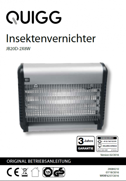 Bedienungsanleitung / JB20D-2X8W eckig