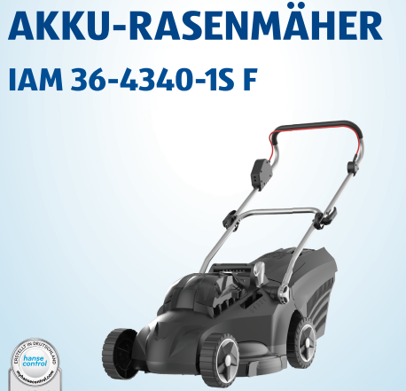 Sicherungsmutter+Rad+Unterlegscheibe für Akku-Rasenmäher IAM36-4340-1SF