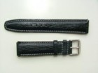 25 Uhrenarmbänder schwarz Leder 18mm Anstoß